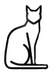 outline of sitting cat